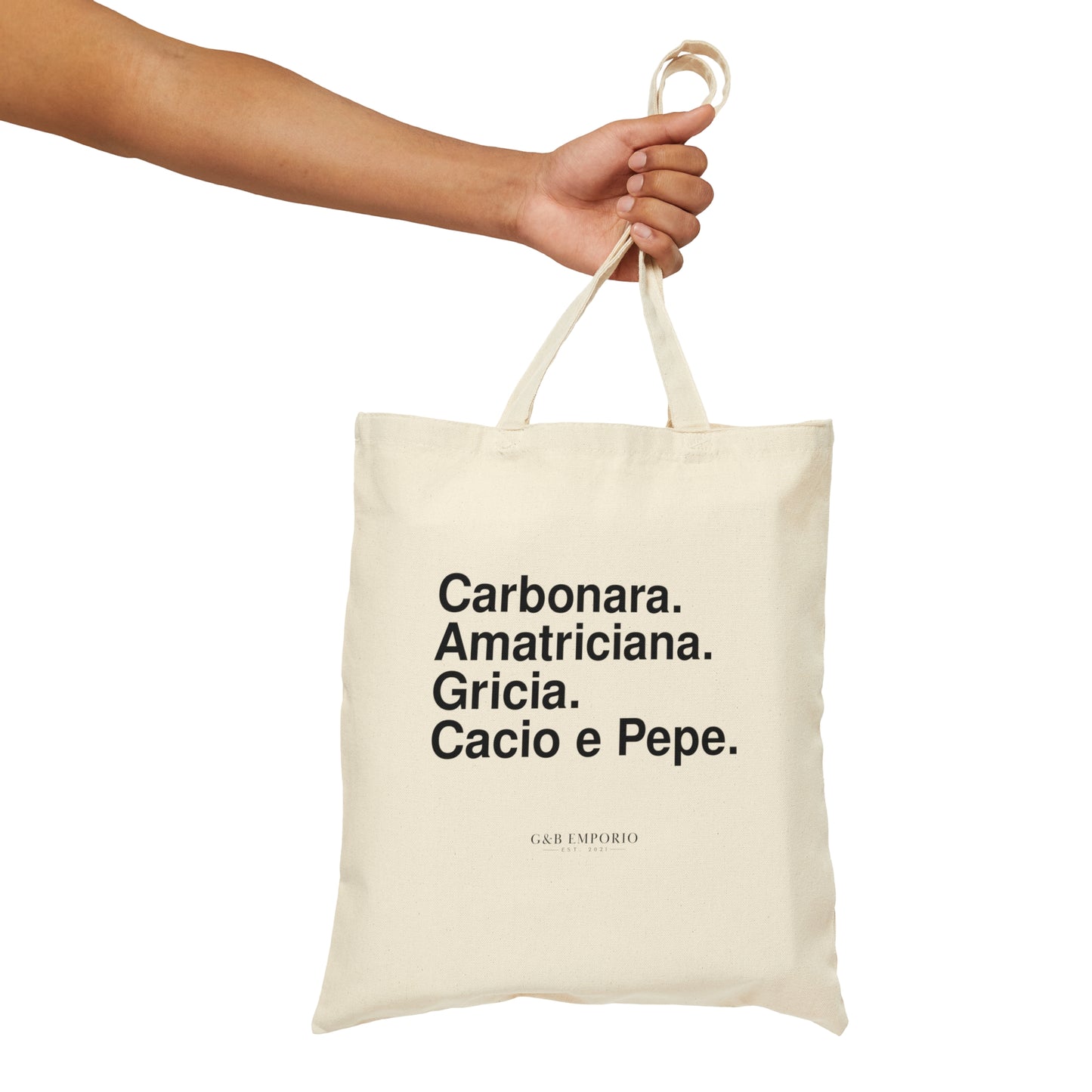 Roman Pasta Cotton Tote Bag